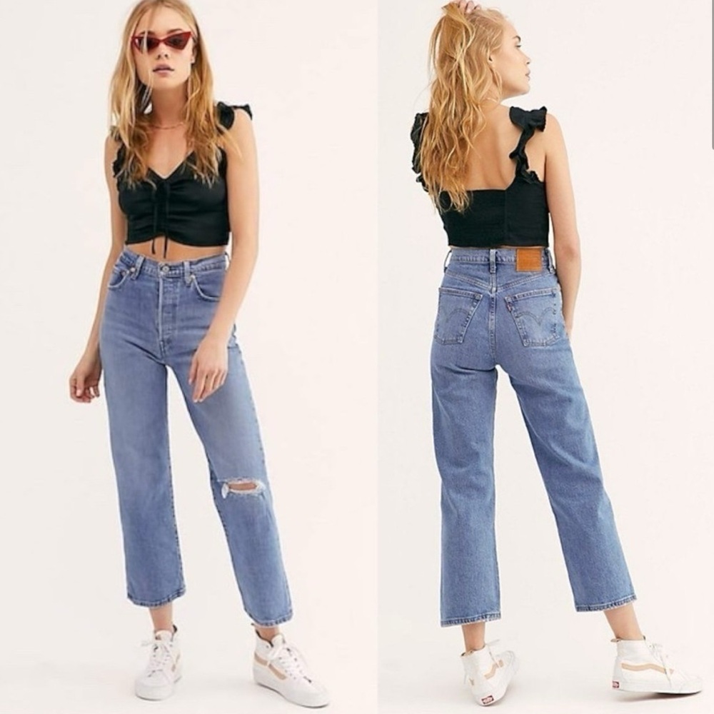 Levi's Blue Ankle & Cropped Jeans
